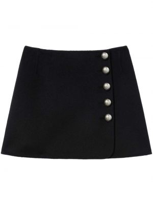 Μάλλινη φούστα mini με κουμπιά Pucci μαύρο