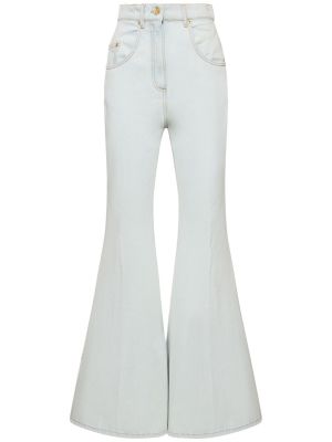 Bavlněné zvonové džíny s vysokým pasem Nina Ricci