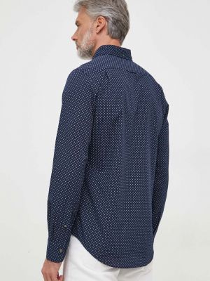 Bavlněná slim fit košile s knoflíky Gant béžová
