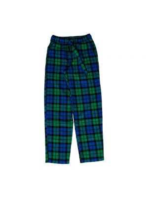 Spodnie oversize flanelowe Tekla zielone