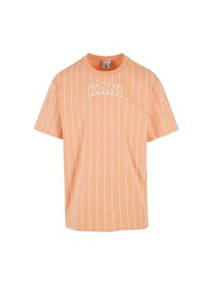 Koszulka w paski Karl Kani pomarańczowa