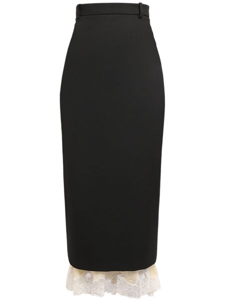 Falda de lana Balenciaga negro
