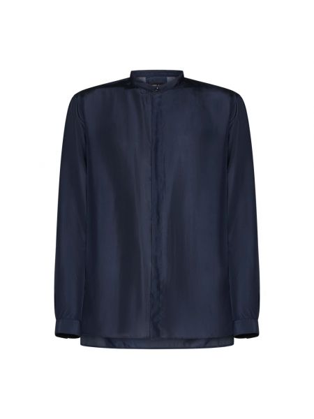 Koszula elegancka Giorgio Armani niebieska