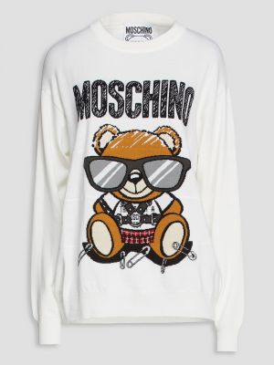 Вовняний светр Moschino, білий