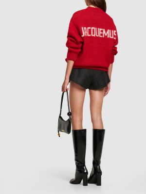 Вълнен пуловер Jacquemus червено