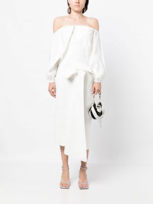 Drapované sukně Maticevski bílé