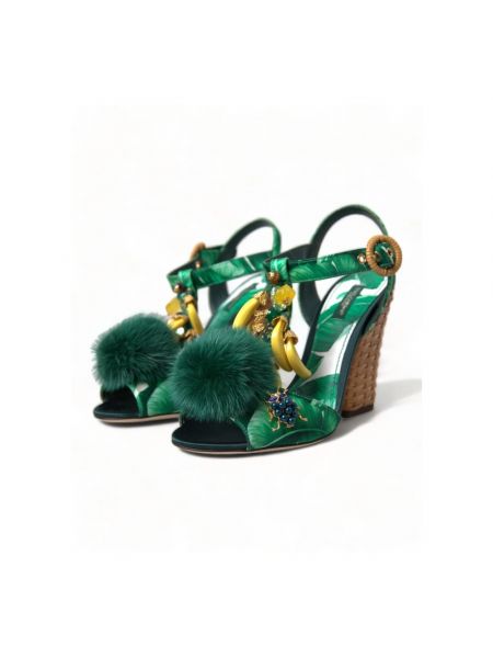 Sandalias sin tacón Dolce & Gabbana verde