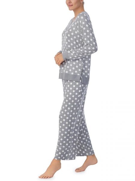 Пижама в горошек с v-образным вырезом с длинным рукавом Kate Spade New York