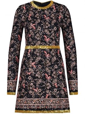 Šaty s výšivkou s paisley vzorom Giambattista Valli čierna