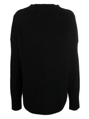 Sweter wełniany z dekoltem w serek Alysi czarny