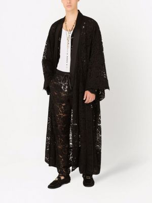 Krajkové sportovní kalhoty Dolce & Gabbana černé