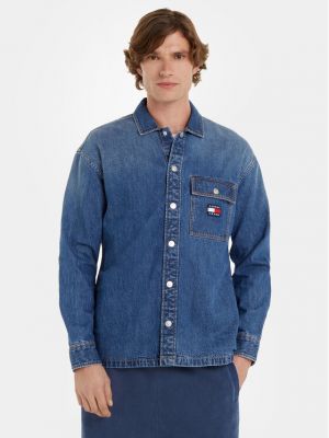 Džinsiniai marškiniai Tommy Jeans mėlyna