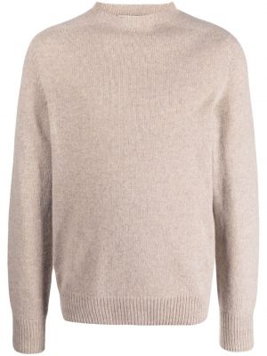 Kašmírový svetr s kulatým výstřihem Lanvin béžový