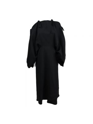 Sukienka długa z wiskozy Prada czarna