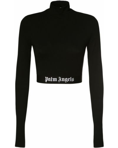Haut à col montant en jersey Palm Angels noir