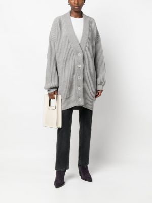 Cardigan en tricot oversize Aspesi gris