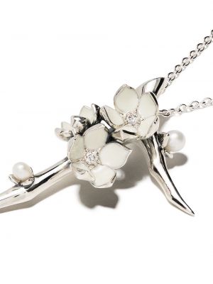 Květinový přívěsek s perlami Shaun Leane stříbrný