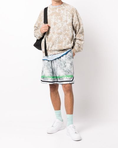 Abstrakter sweatshirt mit rundhalsausschnitt aus baumwoll mit print John Elliott