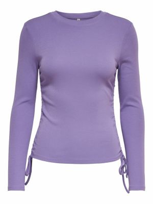 Marškinėliai ilgomis rankovėmis Only violetinė
