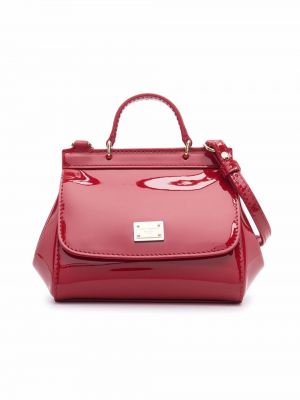 Кожаная сумка через плечо Dolce & Gabbana Kids, красная