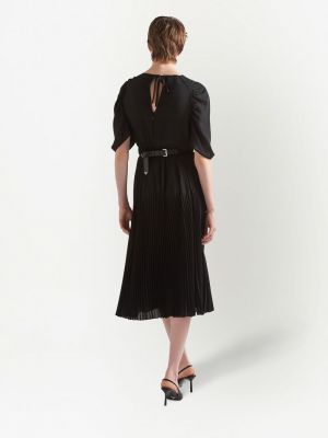 Robe mi-longue plissé Prada noir