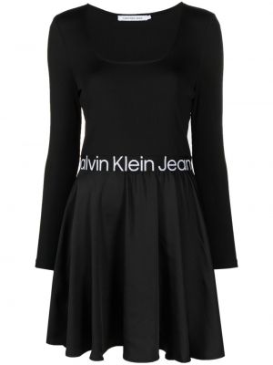Džínsové šaty Calvin Klein Jeans čierna