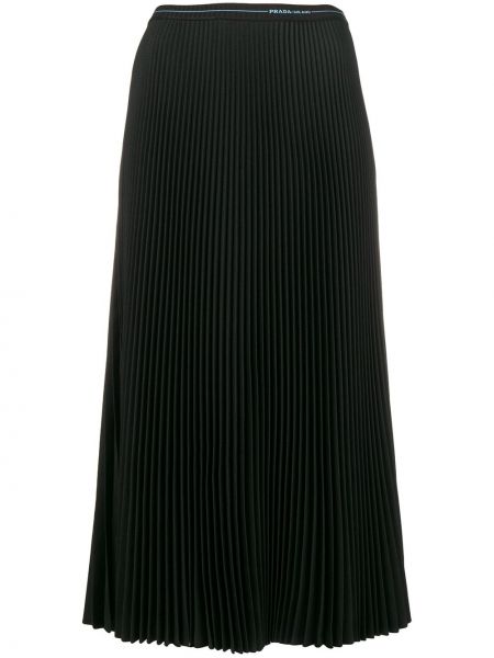 Falda plisada Prada negro