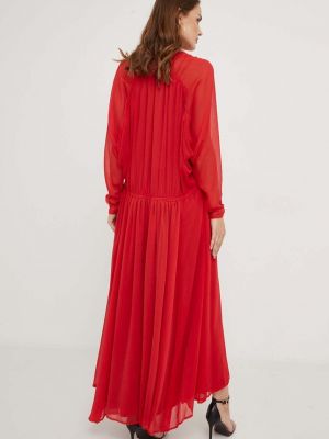 Oversized dlouhé šaty Answear Lab červené