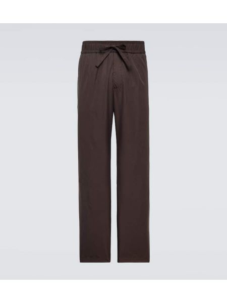 Pantaloni della tuta di seta di cotone Dolce&gabbana marrone