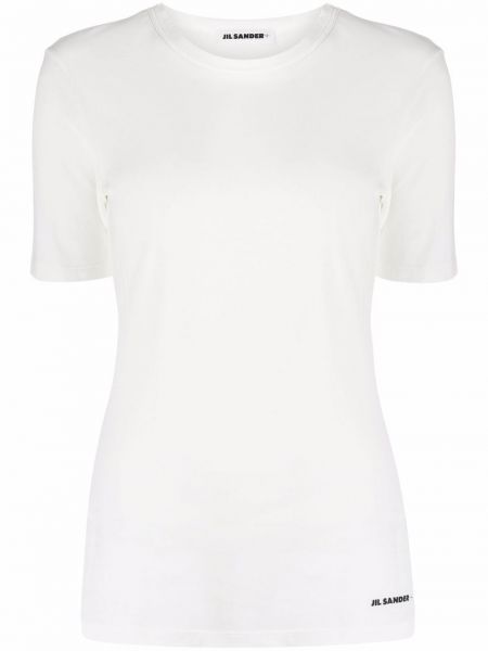 Camiseta de manga larga manga larga Jil Sander blanco