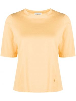 Bavlnené tričko Forte Forte oranžová