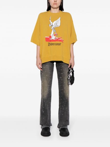 T-shirt aus baumwoll mit print Undercover gelb