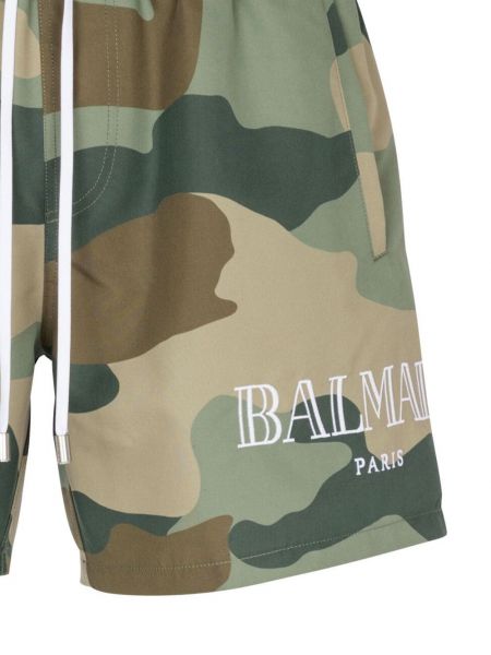 Shorts à imprimé à imprimé camouflage Balmain