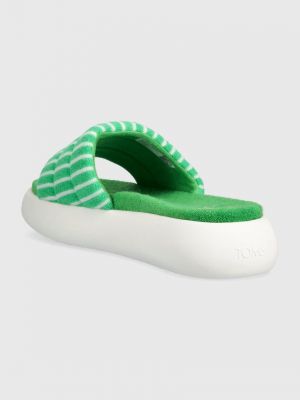Papuci cu platformă Toms verde