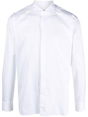 Βαμβακερό πουκάμισο Tagliatore λευκό
