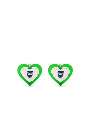Kolczyki w serca Safsafu zielone