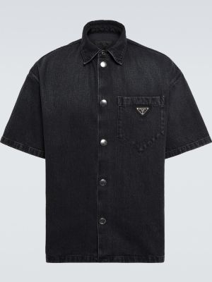 Koszula jeansowa Prada czarna