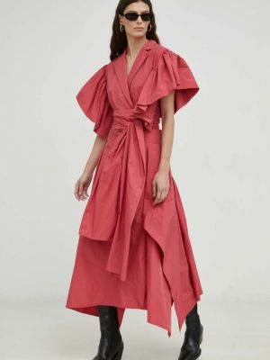 Sukienka długa oversize Mmc Studio różowa