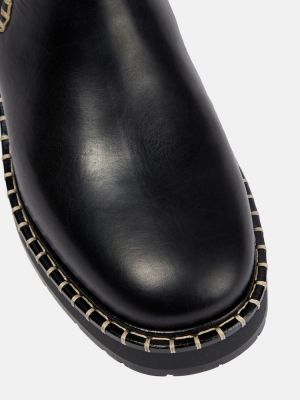 Kožené chelsea boots Chloã© čierna