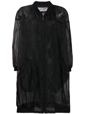 Cappotto con cerniera trasparente Jean Paul Gaultier Pre-owned nero