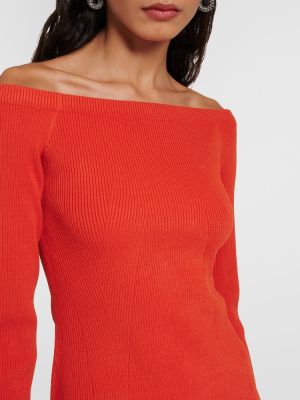 Jersey de tela jersey Veronica Beard naranja
