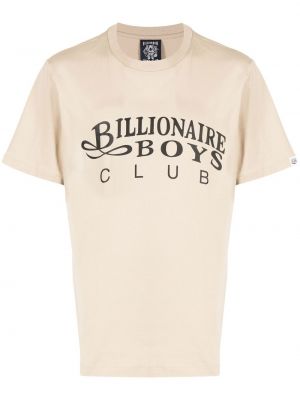Тениска с принт Billionaire Boys Club бежово