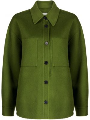 Camicia con bottoni di lana Studio Tomboy verde