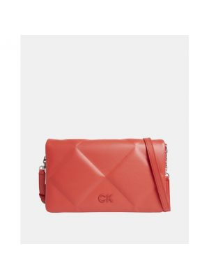 Bolsa de hombro acolchada Calvin Klein rojo