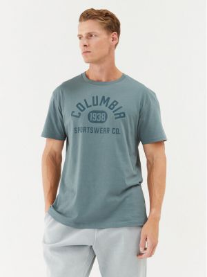 Priliehavé tričko s krátkymi rukávmi Columbia zelená
