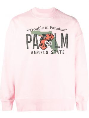 Sweatshirt mit print Palm Angels pink