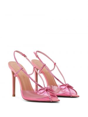Sandale mit kristallen Andrea Wazen pink