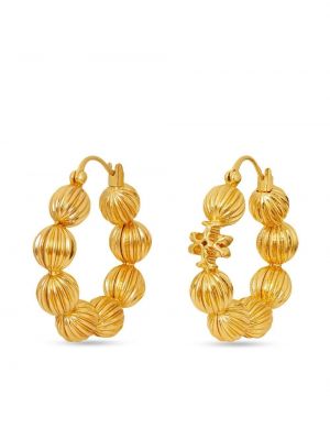 Boucles d'oreilles à boucle Tory Burch doré