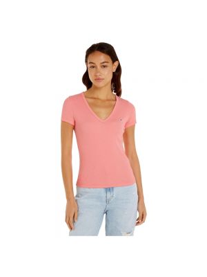 Polo slim Tommy Jeans rose
