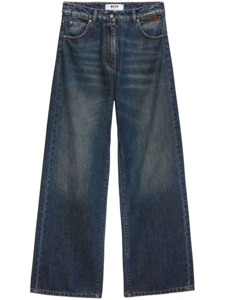 Broderet flared jeans Msgm blå